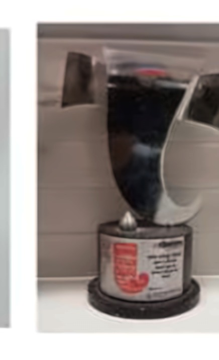 Silver trophy won by the mandal